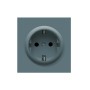 Накладка для розетки Schuko с заземлением со шторками 16A 250 В~, матовый изумруд, серия DA