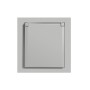 Накладка для розетки Schuko с заземлением, с крышкой, 16A 250 В~, матовый серый, серия DA