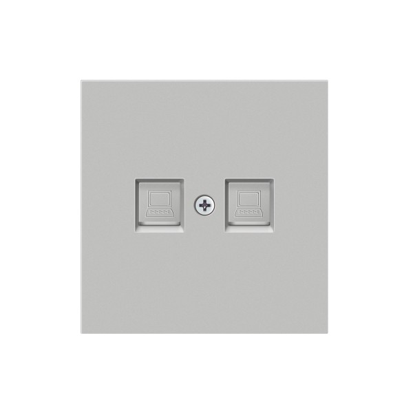 Накладка для розетки RJ45, 2-я, матовый серый, серия DA