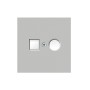 Накладка для розеток RJ45+SAT, 2-я, матовый серый, серия DA