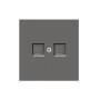 Накладка для розетки RJ45, 2-я, матовый шоколад, серия DA