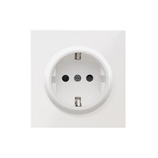 Накладка для розетки Schuko с заземлением со шторками 16A 250 В~, белый, серия DA