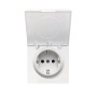 Накладка для розетки Schuko с крышкой, 16A 250 В~, белый, серия DA
