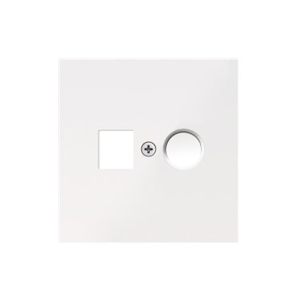 Накладка для розеток RJ45+SAT, 2-я, белый, серия DA
