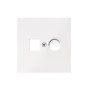 Накладка для розеток RJ45+SAT, 2-я, белый, серия DA