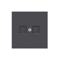 Накладка для розетки RJ45, 2-я, черный, серия DA