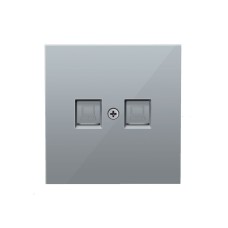 Накладка для розетки RJ45, 2-я, алюминий, серия DA