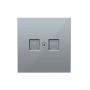 Накладка для розетки RJ45, 2-я, алюминий, серия DA
