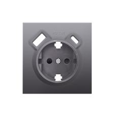 Накладка для розетки Schuko с зарядным устройством USB A+C, с защитными шторками, сталь, серия DA