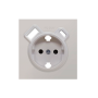 Накладка для розетки Schuko с зарядным устройством USB A+C, с защитными шторками, матовый кашемир, серия DA