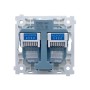 Механизм телефонной розетки RJ11 + RJ11 (двойная) cat.3/ClassE-4/4, серия DA
