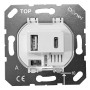 USB зарядное устройство, 3.1A. тип A:max 18W,тип С:max 32W, белый, серия DUSB
