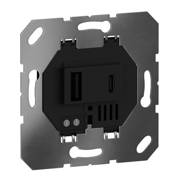 USB зарядное устройство, 3.1A тип A,С черный