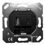 USB зарядное устройство, 3.1A тип A:max 18W,тип С:max 32W, черный, серия DUSB