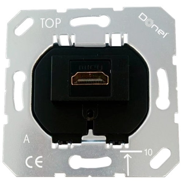 Механизм HDMI 2.0a, черный, разъем Type A 180° 4K Full HD @ 48 Hz 3D, HDR, серия STRS