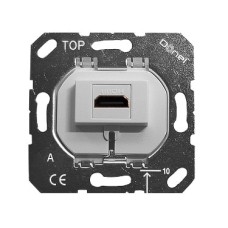 Механизм HDMI 2.0a, белый, разъем Type A 180° 4K Full HD @ 48 Hz 3D, HDR Video, 18.0 Gbit/s
