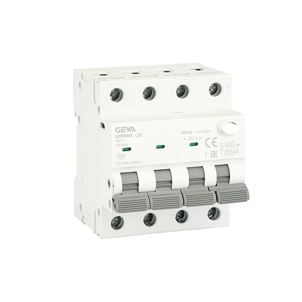 Дифф. авт. выключатель GYR9NM-C20-30mA, 3P+N, 20A, хар-ка C, 6 kA, 30mA, тип A, 4M