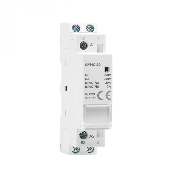 Контактор модульный GYHC-2P, 20A, 1NO+1NC, 24VDC, 1M