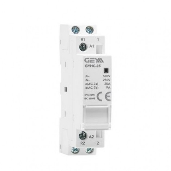 Контактор модульный GYHC-2P, 25A, 1NO+1NC, 24VDC, 1M