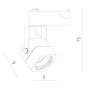 Трековый светильник Lente A1314PL-1WH