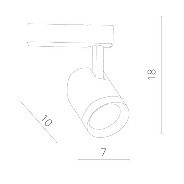 Трековый светильник Soffitto A1710PL-1WH