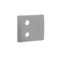 Лицевая панель Apolo 5000 для мультимедийных розеток R-TV-RJ45/R-TV-RJ45 &ndash; SC &ndash; серебро