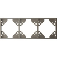 Вертикальная тройная рамка Apolo 5000 Metalized &ndash; серебро