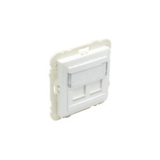 Лицевая панель с суппортом для двух коннекторов RJ45 Logus90