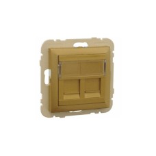 Лицевая панель с суппортом для двух коннекторов RJ45 Logus90