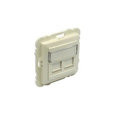 Лицевая панель с суппортом для двух коннекторов RJ45 Logus90