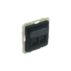 Лицевая панель с суппортом для двух коннекторов RJ45 Logus90