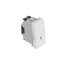 Кнопка &ndash; 1 модуль с подсветкой (12V) &ndash; белый