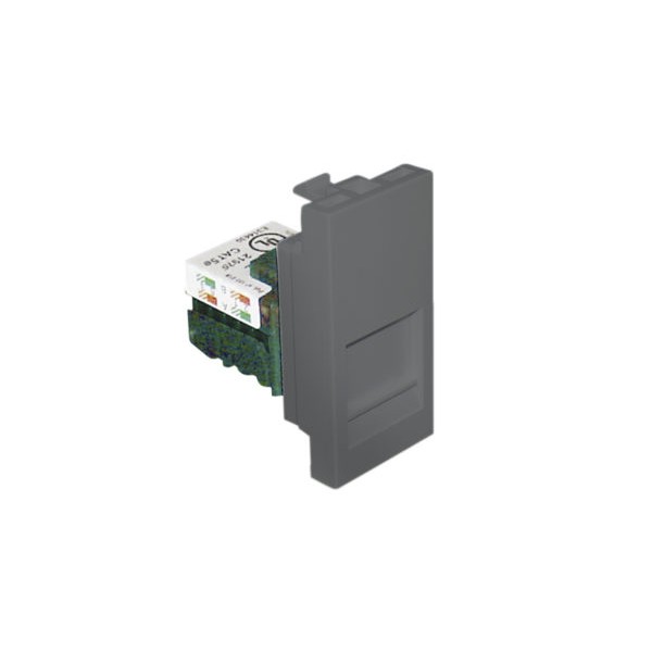 Адаптер с RJ-45 кат.5e UTP 1 модуль &ndash; алюминий