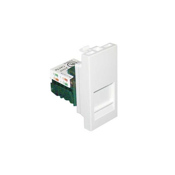 Адаптер с RJ-45 кат.5e UTP 1 модуль &ndash; белый