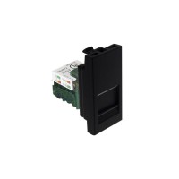 Адаптер с RJ-45 кат.5e UTP &ndash; 1 модуль &ndash; черный