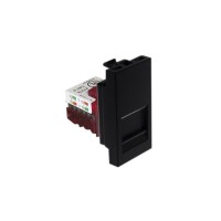 Адаптер с RJ-45 кат.6 UTP &ndash; 1 модуль &ndash; черный