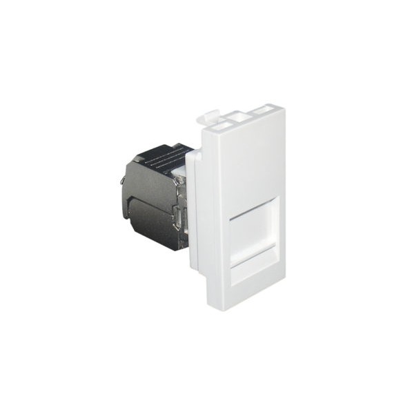 Адаптер с RJ-45 кат.5e FTP 1 модуль &ndash; белый