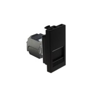 Адаптер с RJ-45 кат.5e FTP &ndash; 1 модуль &ndash; черный