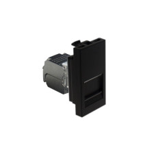 Адаптер с RJ-45 кат.5e FTP &ndash; 1 модуль &ndash; черный