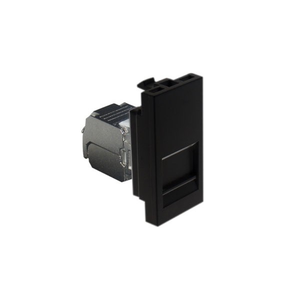 Адаптер с RJ-45 кат.5e FTP &ndash; 1 модуль &ndash; черный