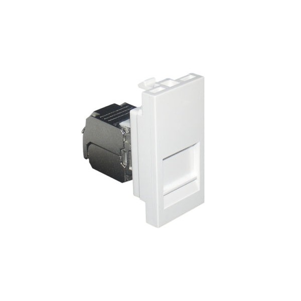 Адаптер с RJ-45 кат.6 FTP &ndash; 1 модуль &ndash; черный