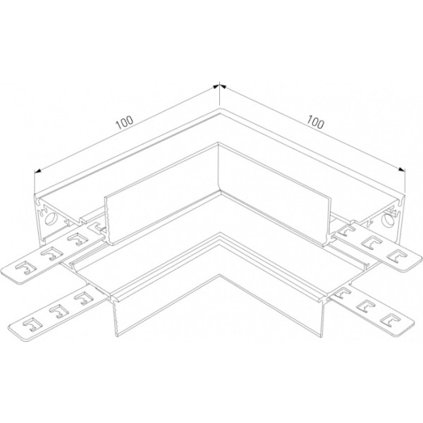 Коннектор угловой Slim Magnetic 85093/00