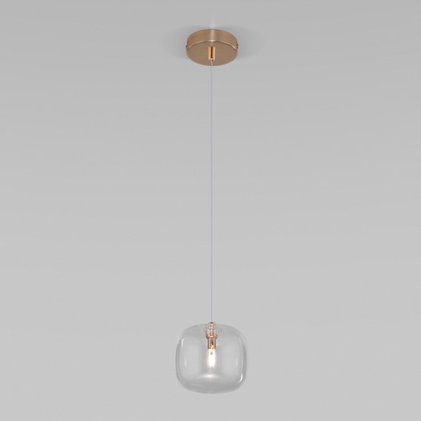 Подвесной светильник со стеклянным плафоном 50128/1 золото