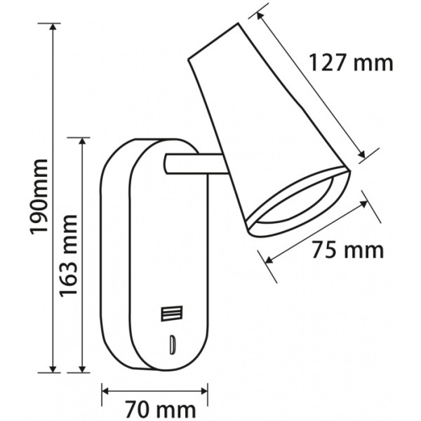 Спот PointTwo FR10002WL-L6W