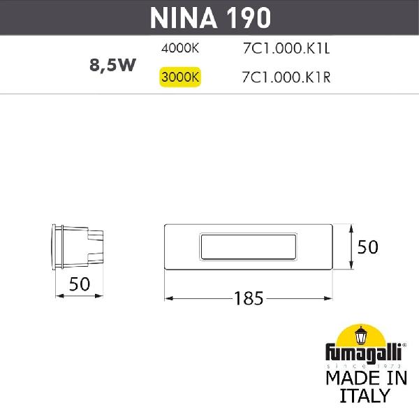 Встраиваемый светильник уличный Nina 7C1.000.000.BYK1L