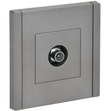 FORTE&PIANO Розетка TV проходная FP529 сталь IEK