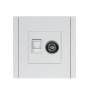 FORTE&PIANO Розетка двойная TV+RJ45 кат.5E FP236 белый IEK