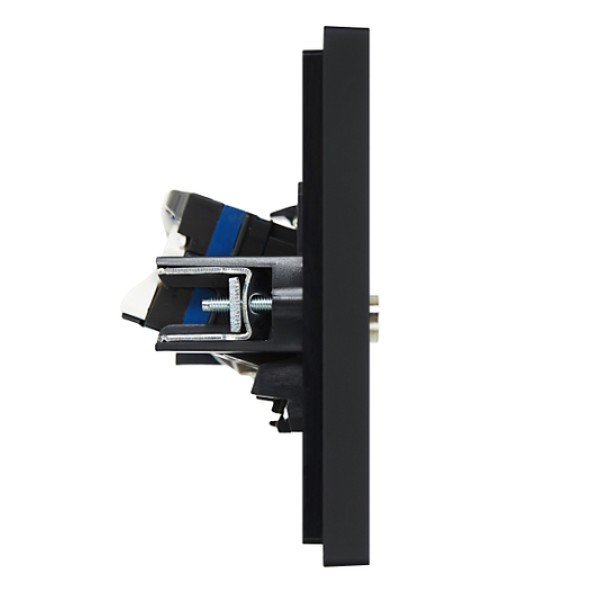 FORTE&PIANO Розетка двойная TV+RJ45 кат.6 FP137 черный IEK