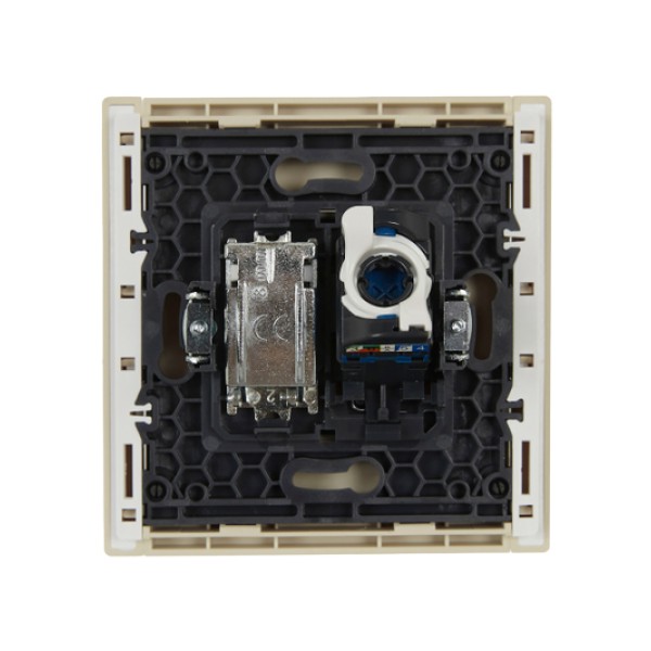 FORTE&PIANO Розетка двойная TV+RJ45 кат.6 FP437 ваниль IEK