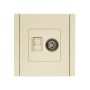 FORTE&PIANO Розетка двойная TV+RJ45 кат.6 FP437 ваниль IEK